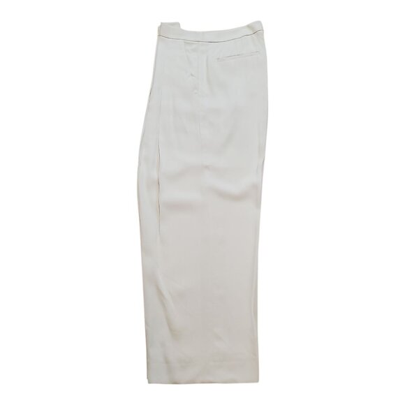 NEW BANANA REPUBLIC SZ 12 High-Rise Pleated Wide-Leg Drapey Pant in Light Beige - Picture 3 of 7
